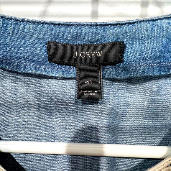 Embroidered J.Crew tunic - chambray, size 4T (Tall) Like New! - Picture 3 of 5